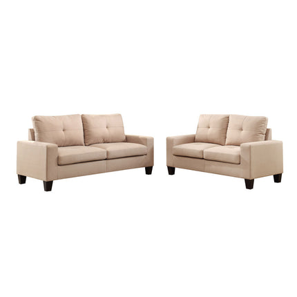 ACME 52740 Platinum II Sofa & Loveseat, Beige Linen (1Set/2Ctn)