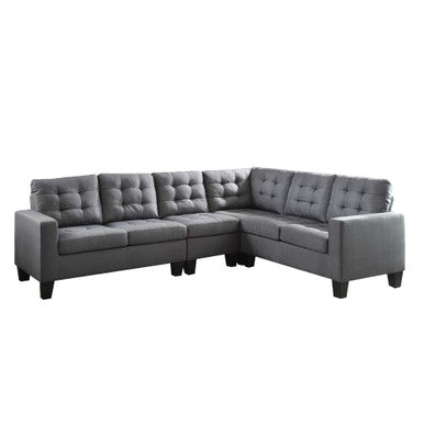 ACME 52760 Earsom Sectional Sofa, Gray Linen (1Set/2Ctn) ACME Furniture