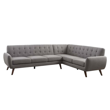 ACME 52765 Essick Sectional Sofa, Light Gray Linen (1Set/2Ctn)