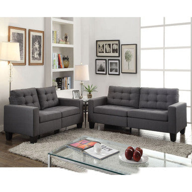 ACME 52770 Earsom Sofa, Gray Linen ACME Furniture