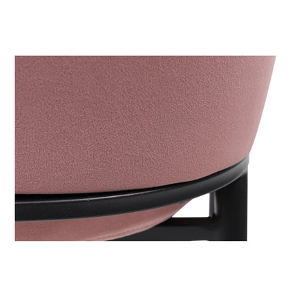 Set of Two Pink and Black Velvet Dining Side Chairs HomeRoots