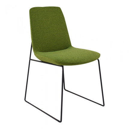 Set of Two Green and Black Velvet Dining Side Chairs HomeRoots