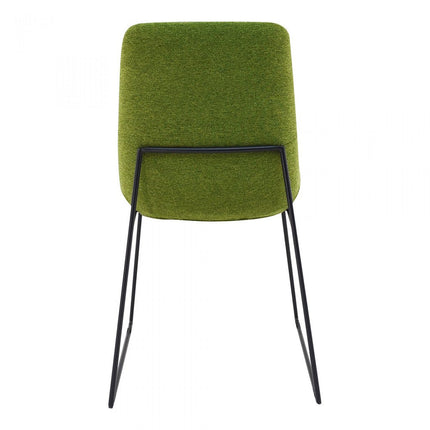 Set of Two Green and Black Velvet Dining Side Chairs HomeRoots