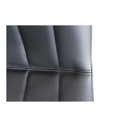 Set of Two Black Faux Leather Dining Side Chairs HomeRoots