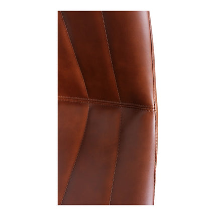 Set of Two Brown and Black Faux Leather Dining Side Chairs HomeRoots