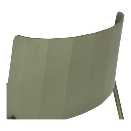 Set of Two Green Heavy Duty Plastic Outdoor Dining Chairs HomeRoots