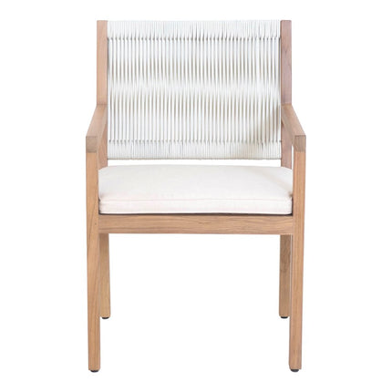 Natural Faux Leather Dining Arm Chair HomeRoots