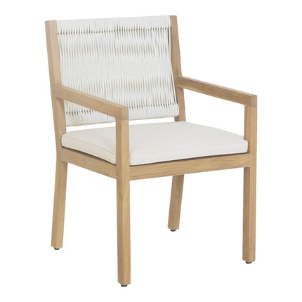 Natural Faux Leather Dining Arm Chair HomeRoots