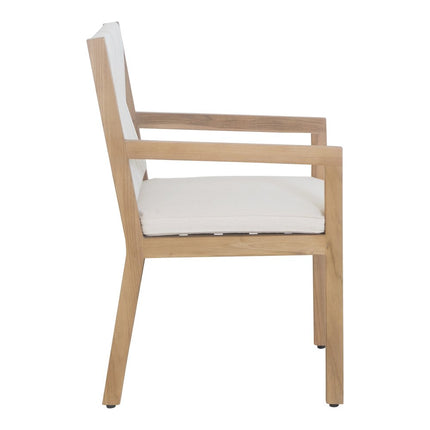 Natural Faux Leather Dining Arm Chair HomeRoots