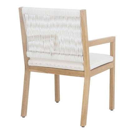 Natural Faux Leather Dining Arm Chair HomeRoots