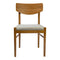 Off White And Natural And Off White Fabric Open Back Dining Side Chair HomeRoots