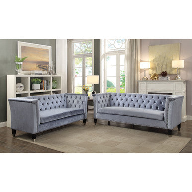 ACME 52785 Honor Sofa, Blue-Gray Velvet ACME Furniture