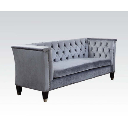 ACME 52786 Honor Loveseat, Blue-Gray Velvet