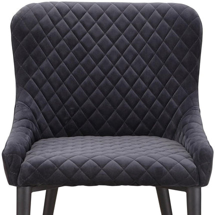 Gray Tufted Velvet Dining Side Chair HomeRoots