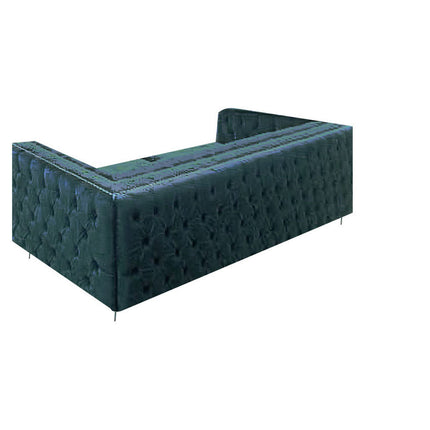 ACME 52790 Gillian Sofa with 3 Pillows, Dark Teal Velvet