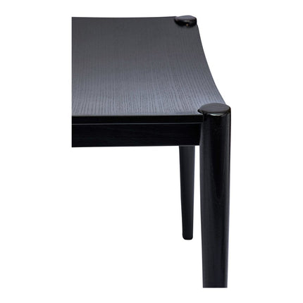 Black Solid Wood and Wood Slat Back Dining Side Chair HomeRoots