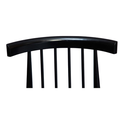 Black Solid Wood and Wood Slat Back Dining Side Chair HomeRoots