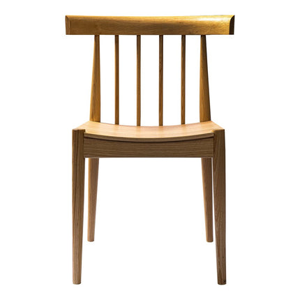 Natural Wood Slat Back Dining Side Chair HomeRoots