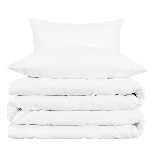 White Queen Cotton Blend 1000 Thread Count Washable Duvet Cover Set HomeRoots