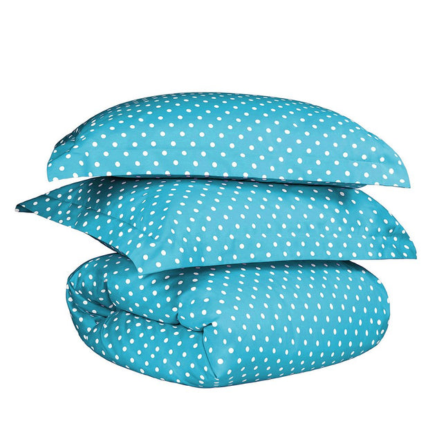 Aqua King Cotton Blend 600 Thread Count Washable Duvet Cover Set HomeRoots