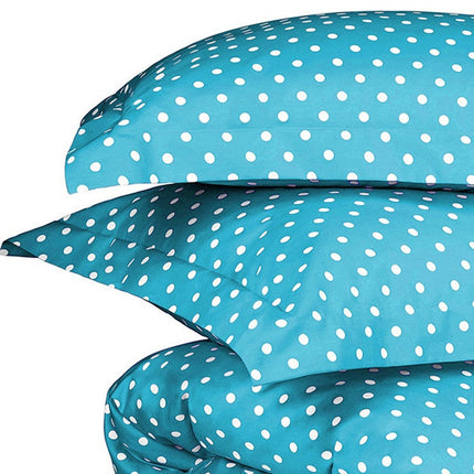 Aqua King Cotton Blend 600 Thread Count Washable Duvet Cover Set HomeRoots