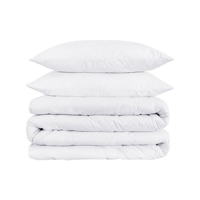 White Queen Cotton Blend 1200 Thread Count Washable Duvet Cover Set HomeRoots