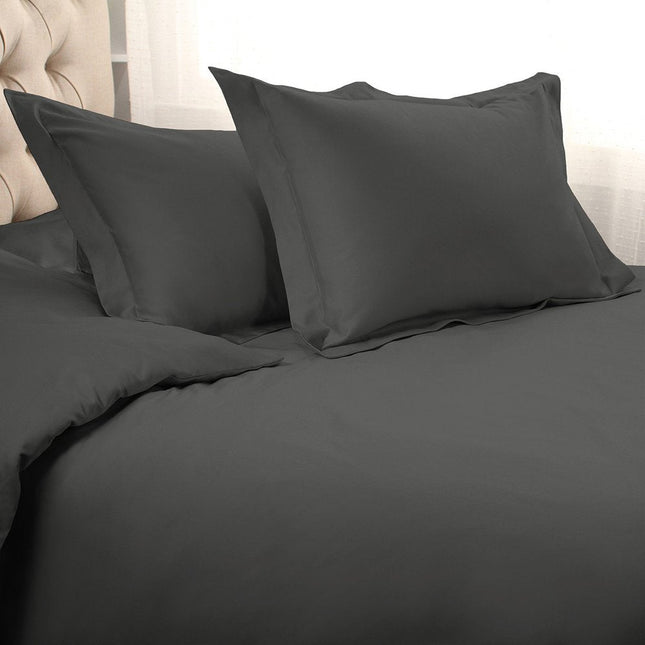 Gray King Cotton Blend 1500 Thread Count Washable Duvet Cover Set HomeRoots