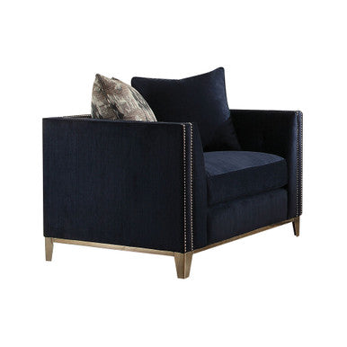 ACME 52832 Phaedra Chair with 2 Pillows, Blue Fabric ACME Furniture