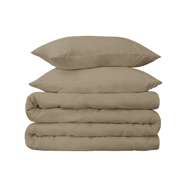 Linen Twin Cotton Blend 650 Thread Count Washable Duvet Cover Set HomeRoots