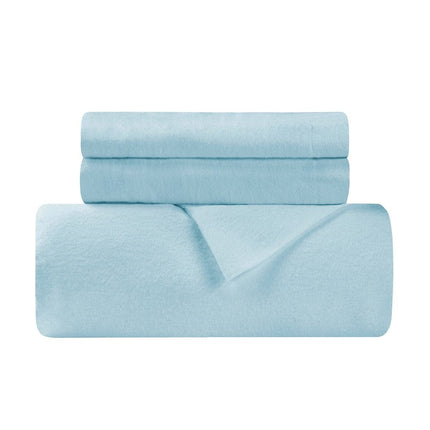 Light Blue King Cotton Blend 0 Thread Count Washable Duvet Cover Set HomeRoots