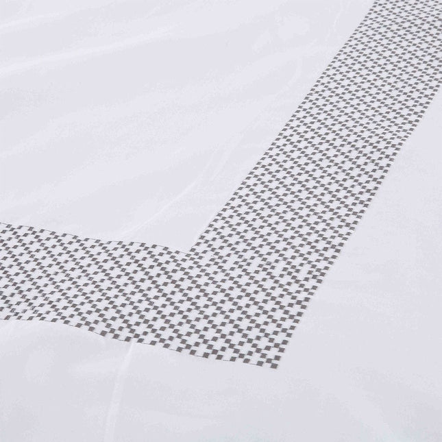 Gray and White Queen 100% Cotton 200 Thread Count Washable Duvet Cover Set HomeRoots