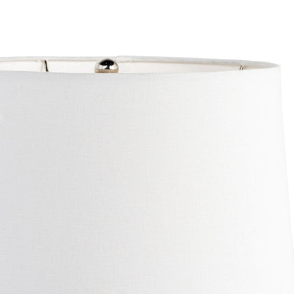 22" White and Gold Mercury Glass Table Lamp With White Cone Shade HomeRoots