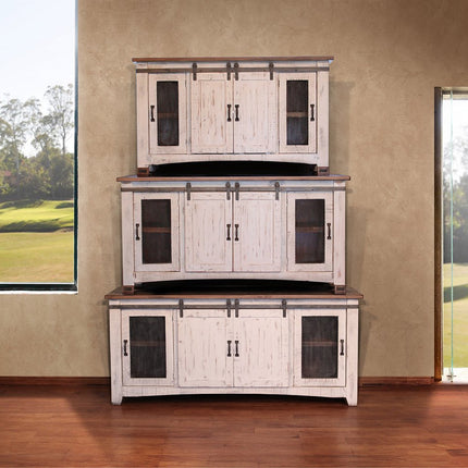 70" White Solid Wood Cabinet Enclosed Storage Distressed TV Stand HomeRoots