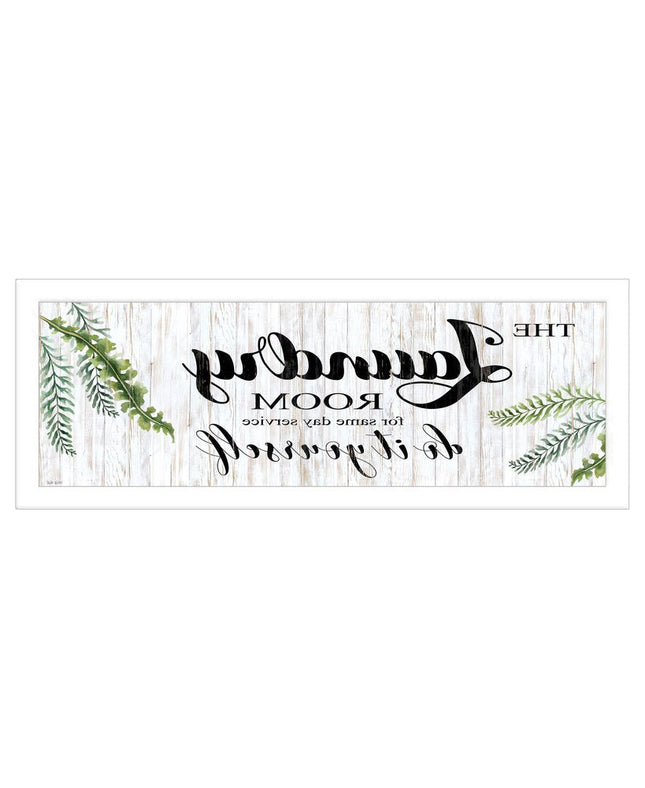 The Laundry Room White Framed Print Laundry Wall Art HomeRoots