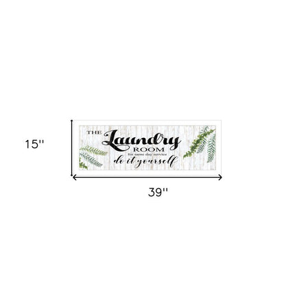 The Laundry Room White Framed Print Laundry Wall Art HomeRoots