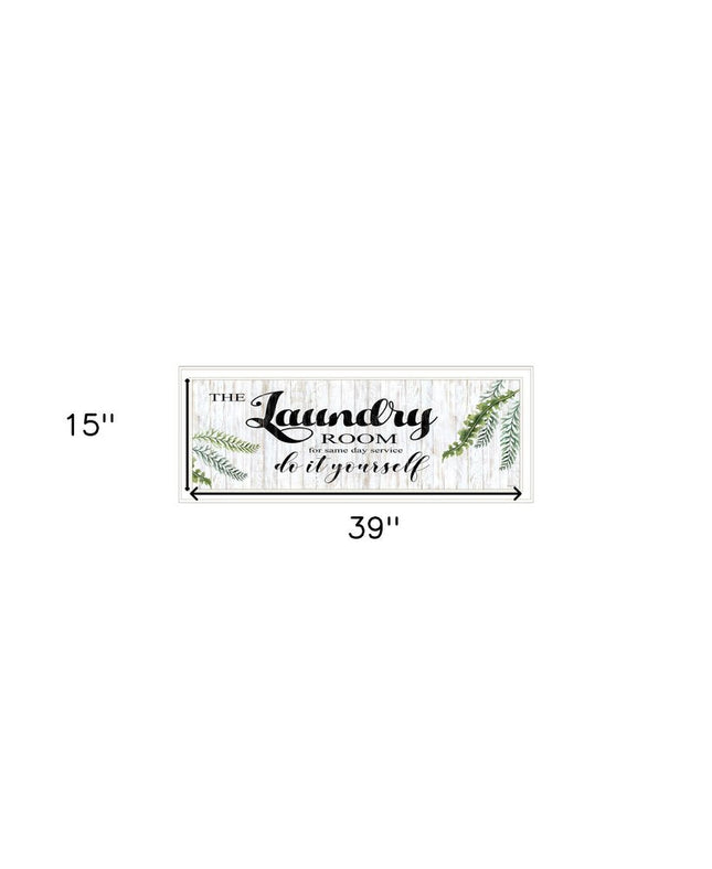 The Laundry Room White and Brown Framed Print Laundry Wall Art HomeRoots
