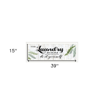The Laundry Room White and Brown Framed Print Laundry Wall Art HomeRoots