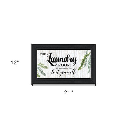 The Laundry Room Same Day Service Black Framed Print Laundry Wall Art HomeRoots