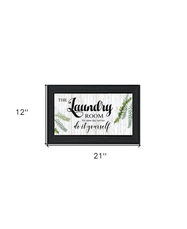 The Laundry Room Same Day Service Black Framed Print Laundry Wall Art HomeRoots