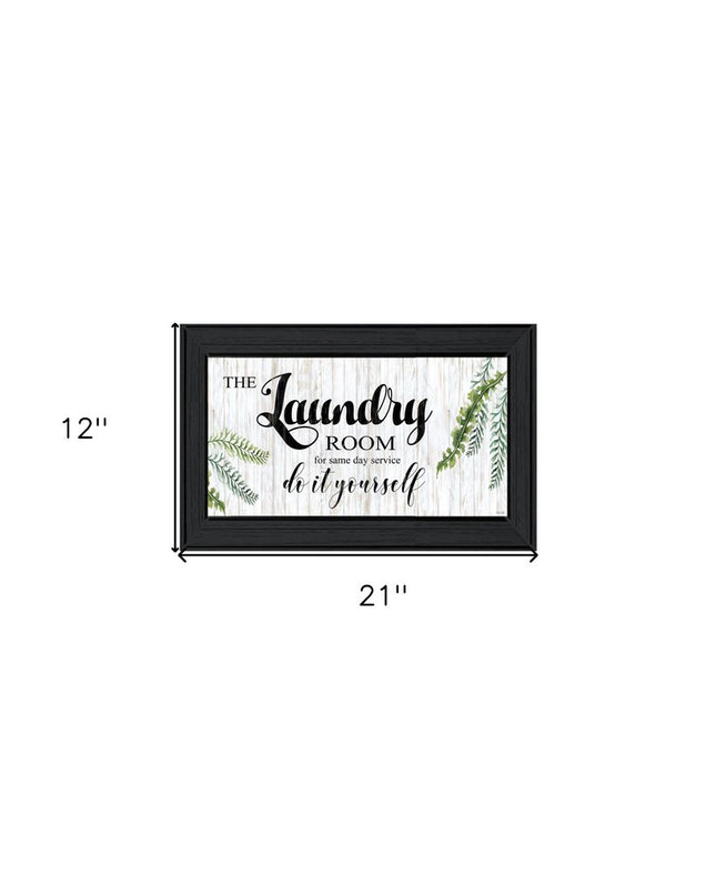 The Laundry Room Same Day Service Black Framed Print Laundry Wall Art