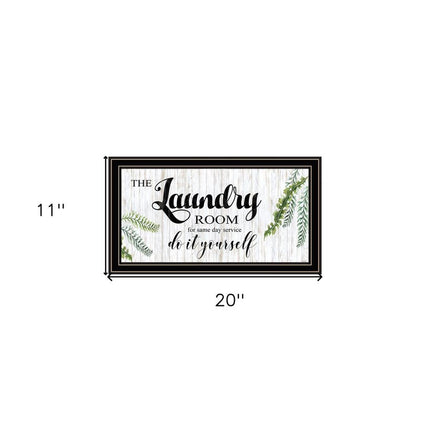 The Laundry Room Same Day Service Black and Brown Framed Print Laundry Wall Art HomeRoots
