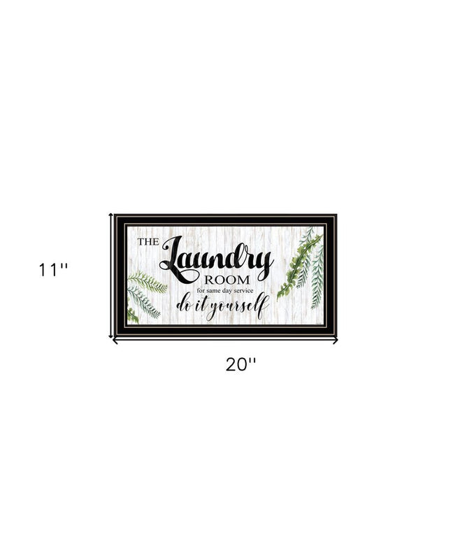 The Laundry Room Same Day Service Black and Brown Framed Print Laundry Wall Art HomeRoots