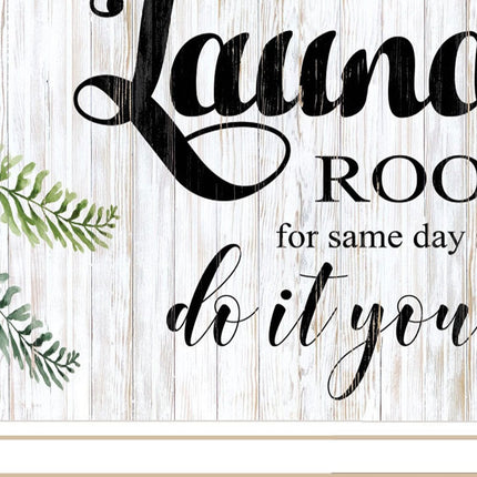 The Laundry Room Same Day Service Black Framed Print Laundry Wall Art HomeRoots
