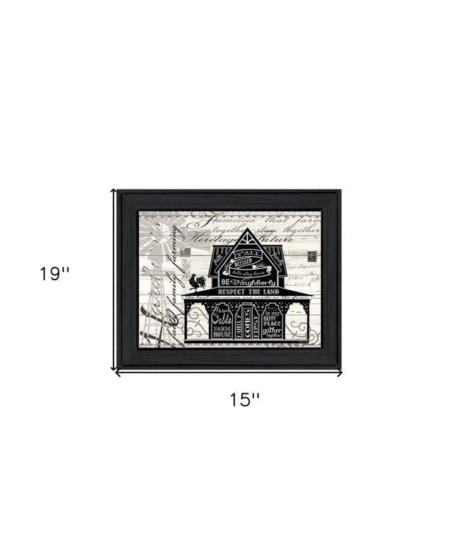 Y'ALL BLESSED FARMHOUSE Black Framed Print Wall Art HomeRoots