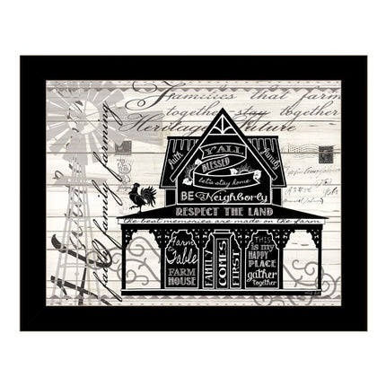 Y'ALL BLESSED FARMHOUSE Black Framed Print Wall Art