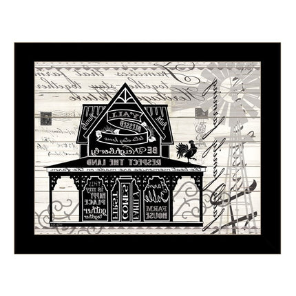 Y'ALL BLESSED FARMHOUSE Black Framed Print Wall Art