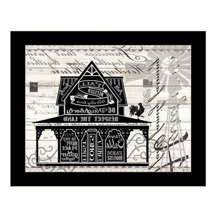 Y'ALL BLESSED FARMHOUSE Black Framed Print Wall Art HomeRoots