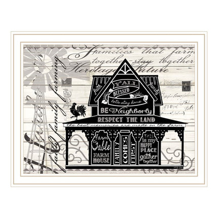 Y'ALL BLESSED FARMHOUSE Black Framed Print Wall Art