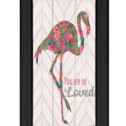 You are so loved Flamingo Black Framed Print Wall Art HomeRoots