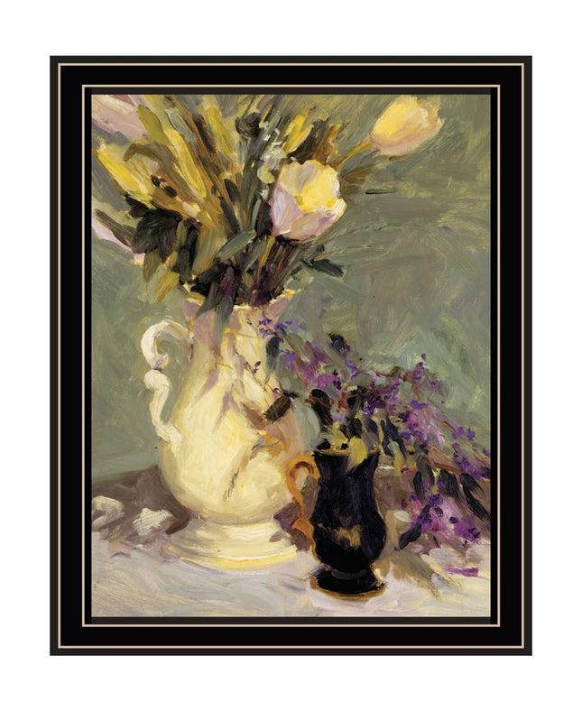Tulips and Lavender Black Framed Print Wall Art HomeRoots